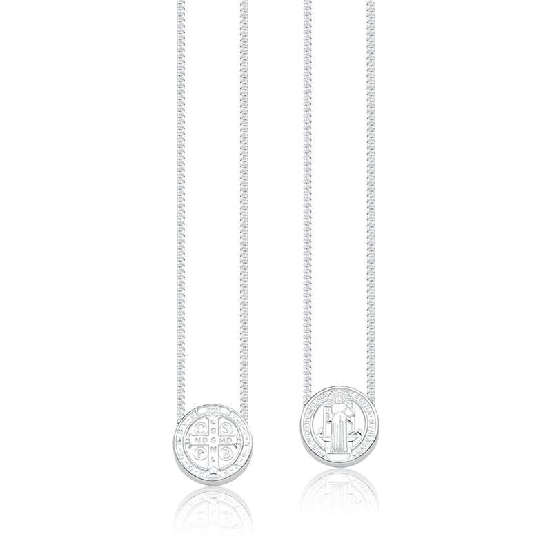 Escapulário São Bento em Prata